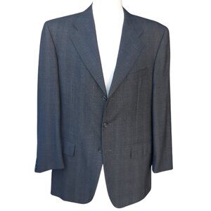 Corneliani Bespoke 40R Charcoal Men's Wool Sport Jacket Super 120s